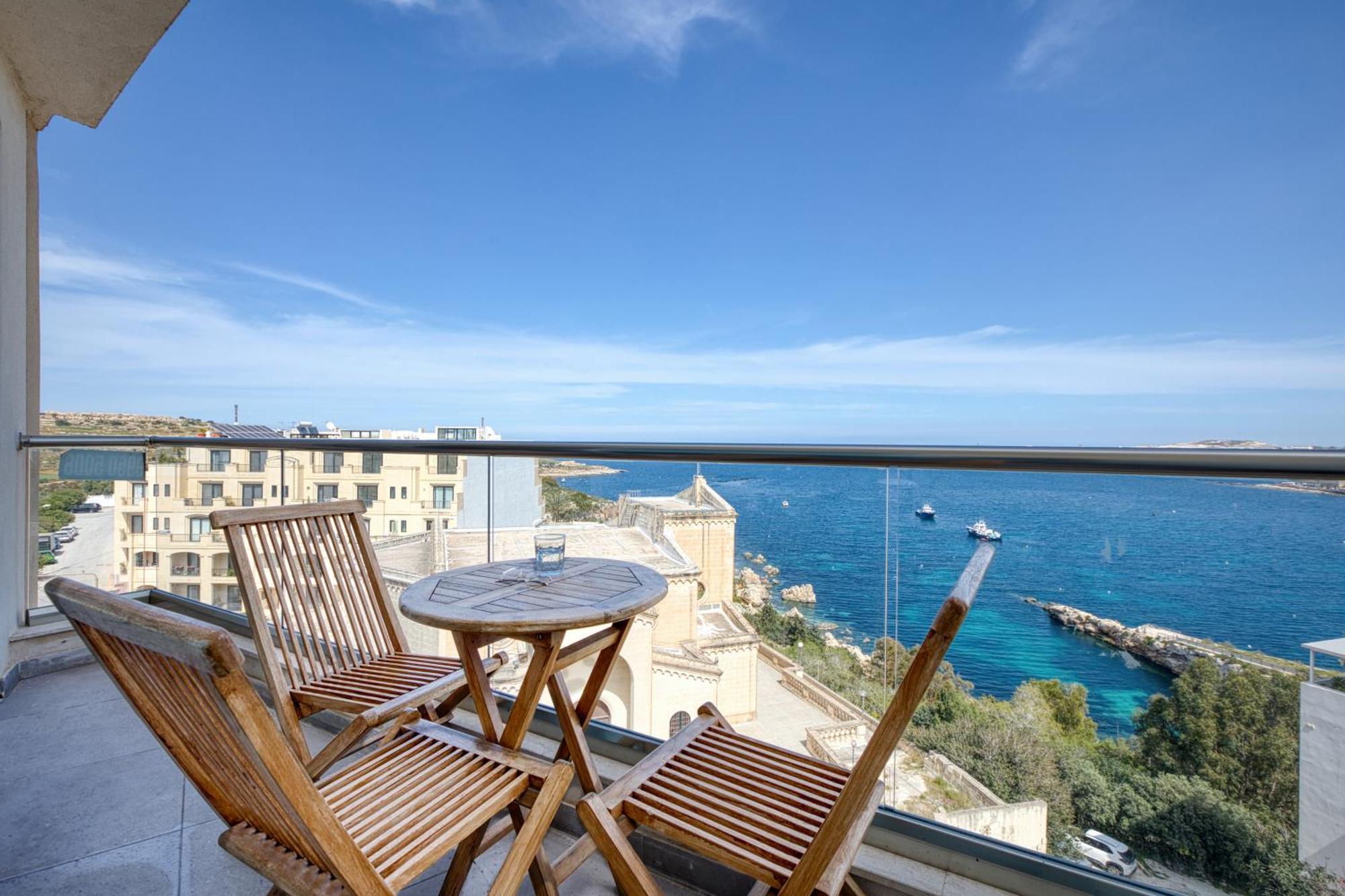 Blu Mar Sea View Apartments San Pawl il-Baħar Kültér fotó
